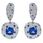 Серьги с Сапфирами и Бриллиантами, E0211-0/3
