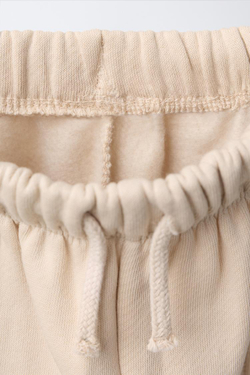 ZARA БРЮКИ BALLOON ИЗ ПОЛАРФЛИСА, ЭКРЮ