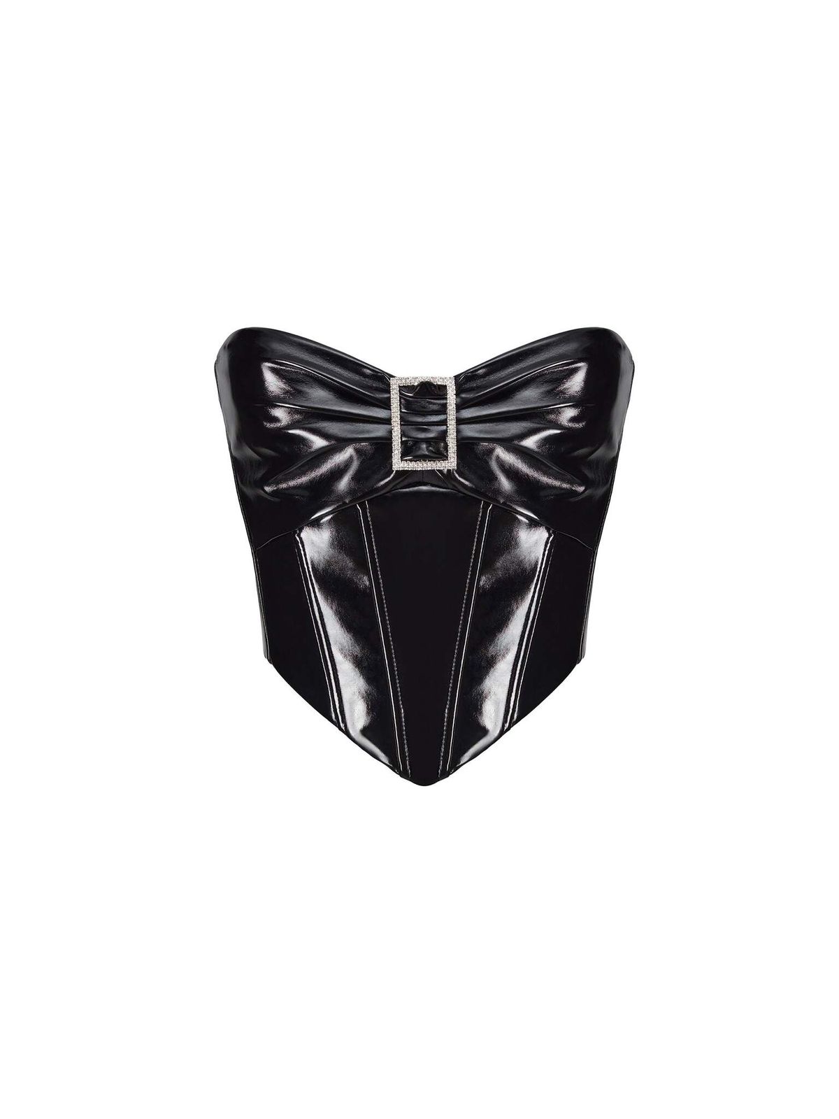 Драпированный корсетный топ с пряжкой