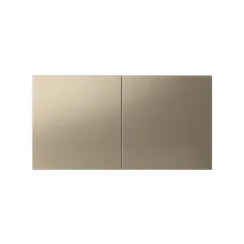 Розетка 2-м СП AtlasDesign 16А IP20 с заземл. защ. шторки со сдвижн. крышкой в сборе шампань SE ATN000528