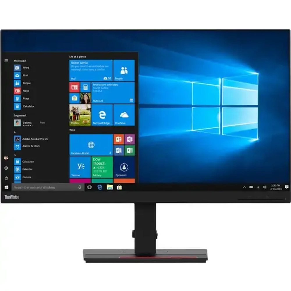 Монитор Lenovo ThinkVision T27q-20/27"/16:9/IPS/2560x1440/60Hz/4ms/350cd/m²/1x HDMI® 1.4, 1x DP 1.2/Tilt, swivel, pivot , lift, USB 3.0 Hub/3yr Exchange