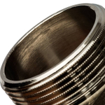 Ниппель редукционный STOUT SFT 0004 - 1"1/2 x 1"1/4 (для стальных труб, латунь никелированная)