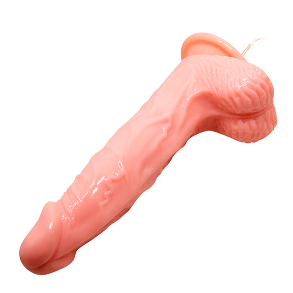 Реалистичный вибратор-ротатор 20,5см на присоске с пультом Baile Super Rota Dong BW-008080X