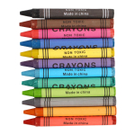 Мелки восковые, 12 цветов, круглые, картонная коробка с подвесом, С-30712