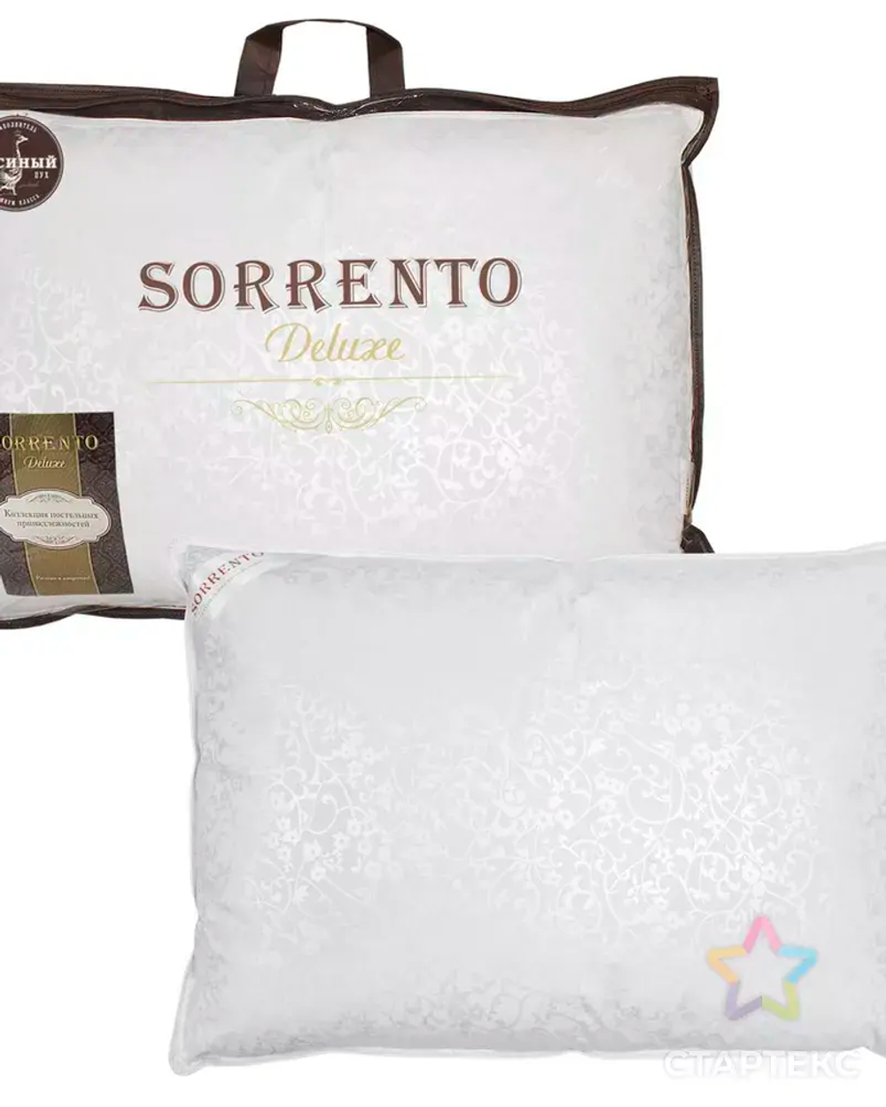 Подушка "Гусиный пух Премиум Sorrento Delux" (50*68 см или 68*68 см)