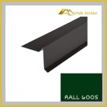 Планка торцевая для гибкой черепицы 100х20*65*10мм 0.45мм RALL 6005-Зеленый мох 2м