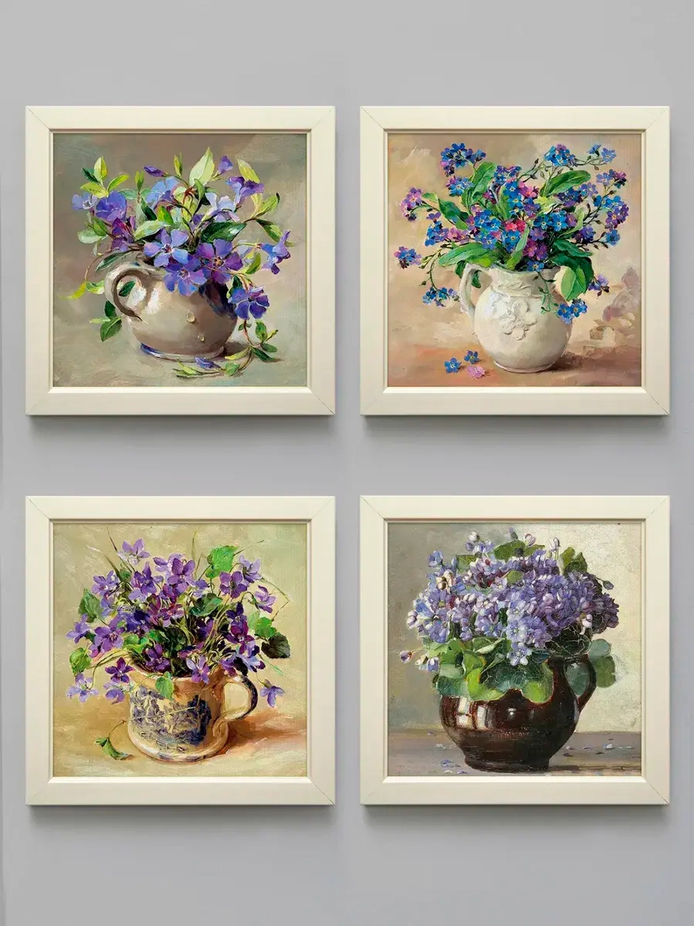 Картины на стену для интерьера на холсте 4 шт