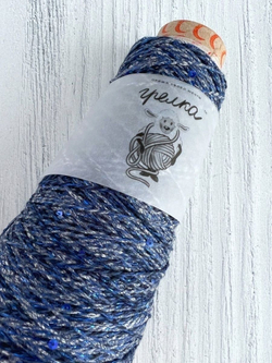 Пряжа бобинная для ручного и машинного вязания джинсовый хло