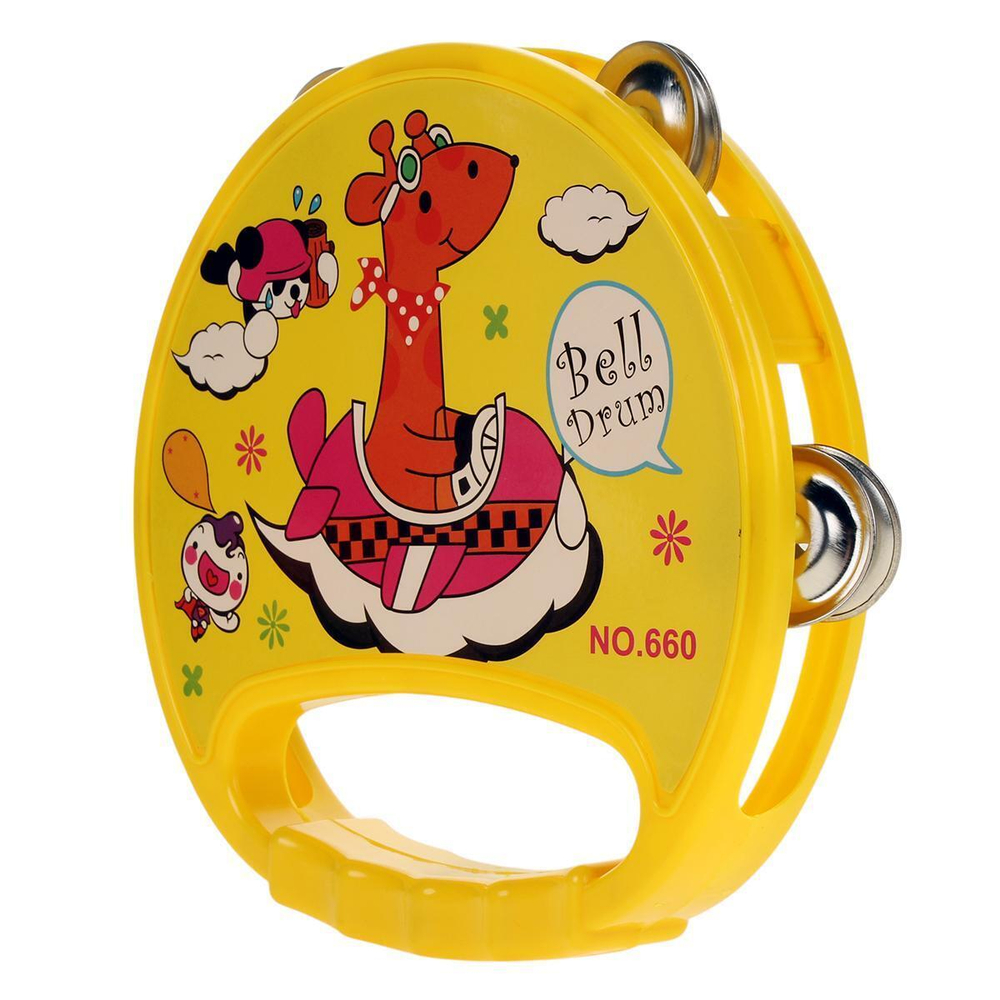 Бубен 16см, желтый, пакет 660