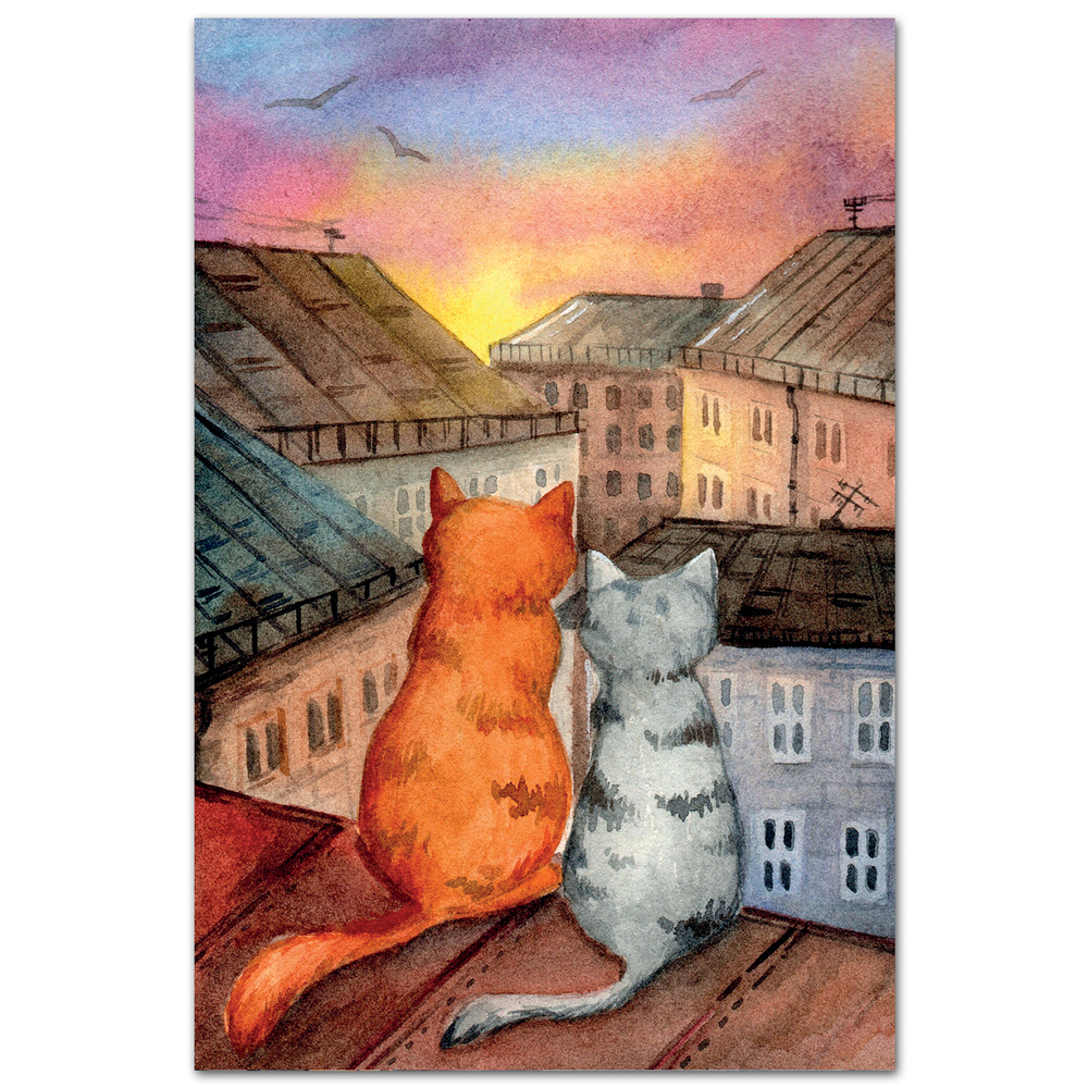 Мурлыкать вместе на крыше