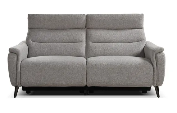 Диван c электро-реклайнером Level, 183 см, серое букле