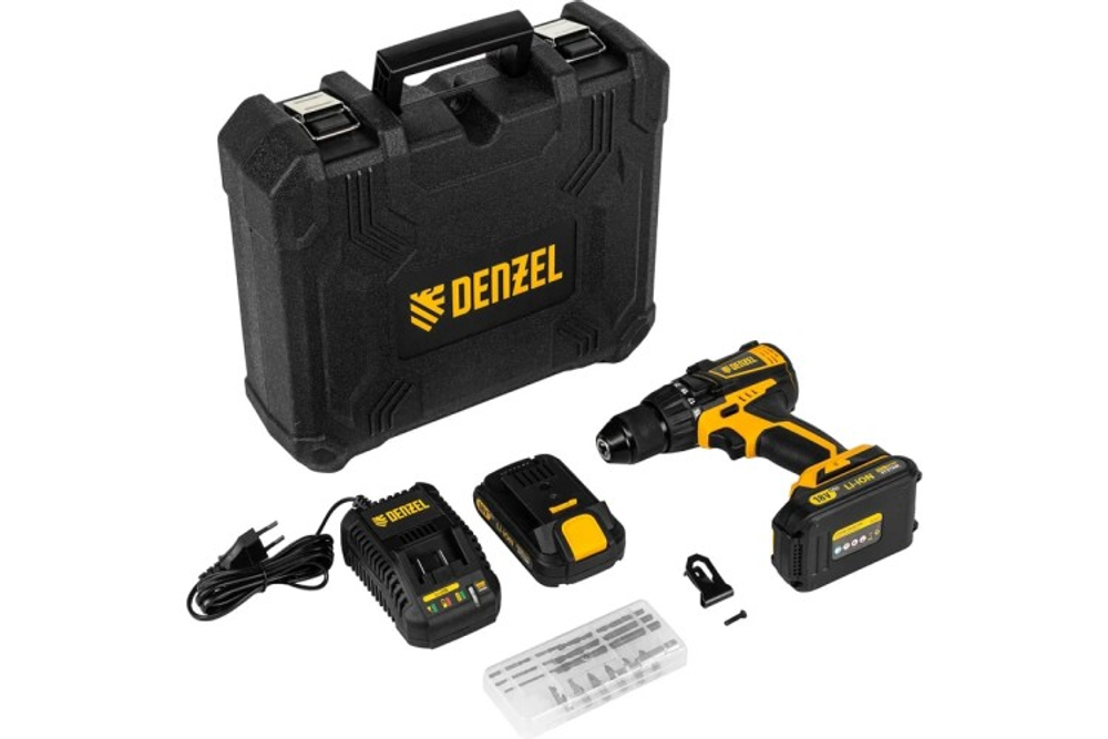 Дрель-шуруповерт аккумуляторная Denzel BLDL-IB-18-02 бесщеточная 26121