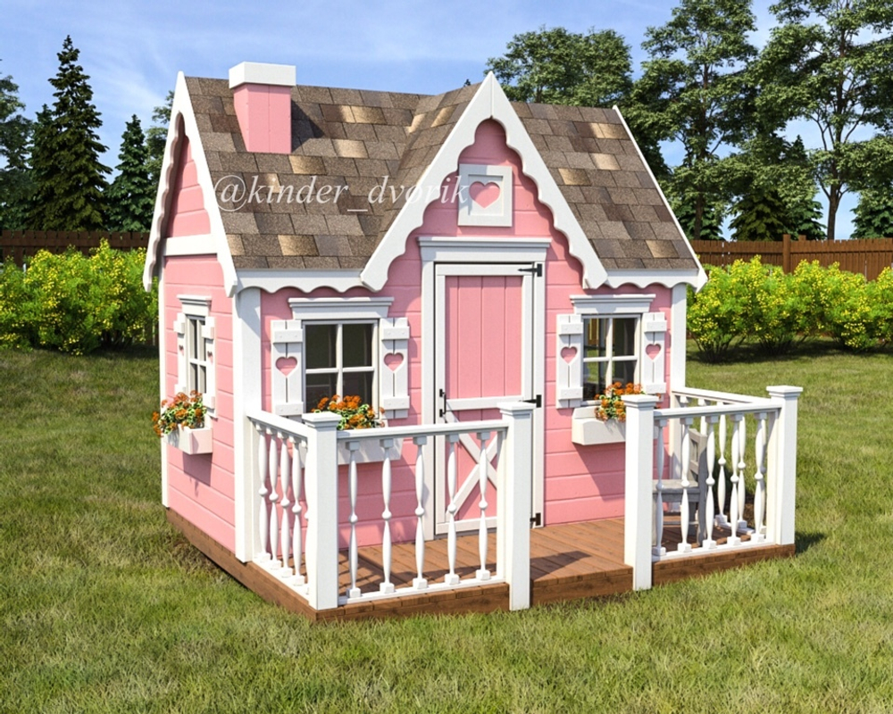 Домик для маленькой принцессы с верандой "Венди"