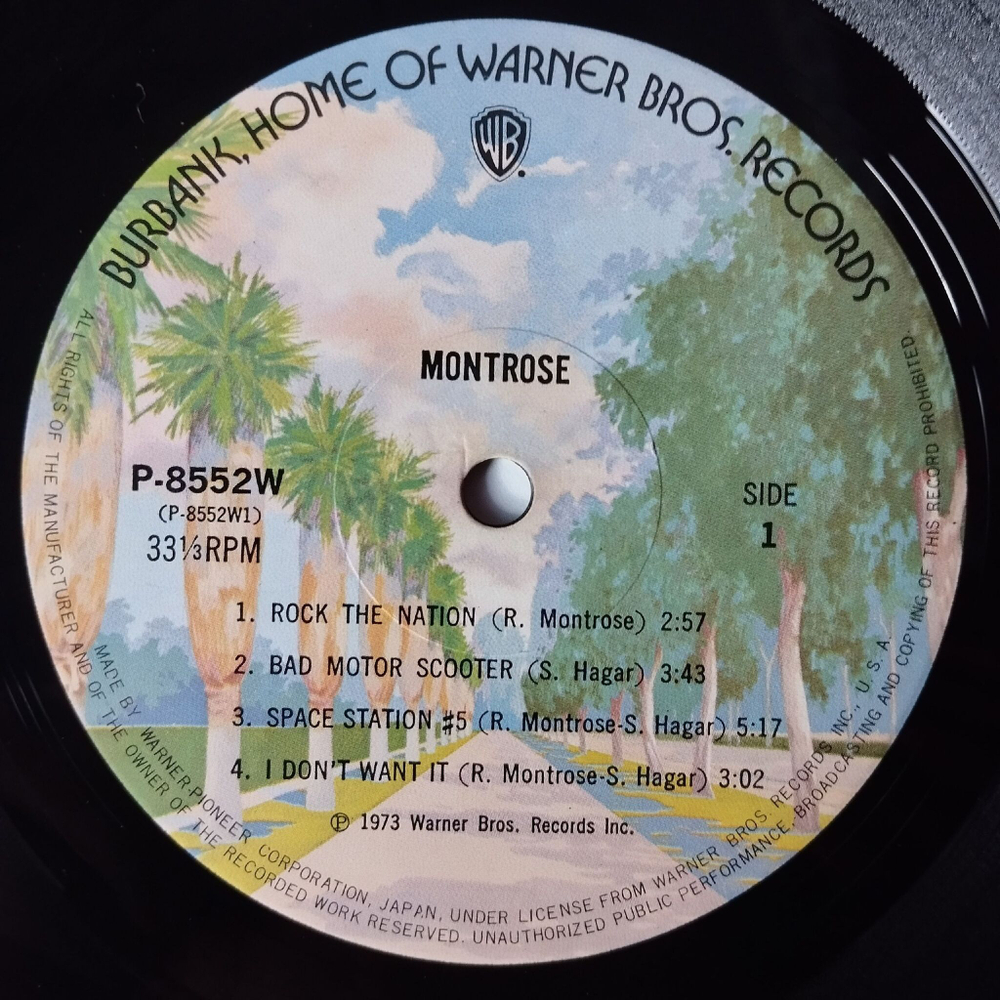 Винтажная виниловая пластинка LP Montrose (Japan 1975) (No Obi) Rock Candy