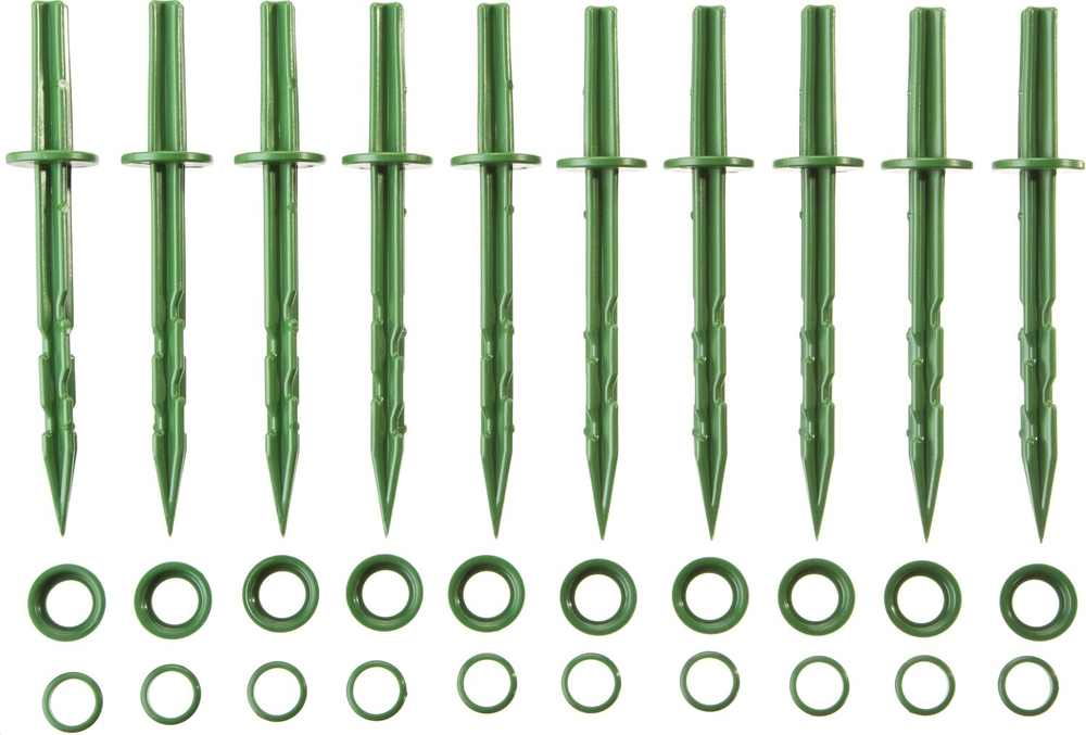GRINDA 200 мм, зеленые, полипропилен, 10 шт, садовые колышки (422319)