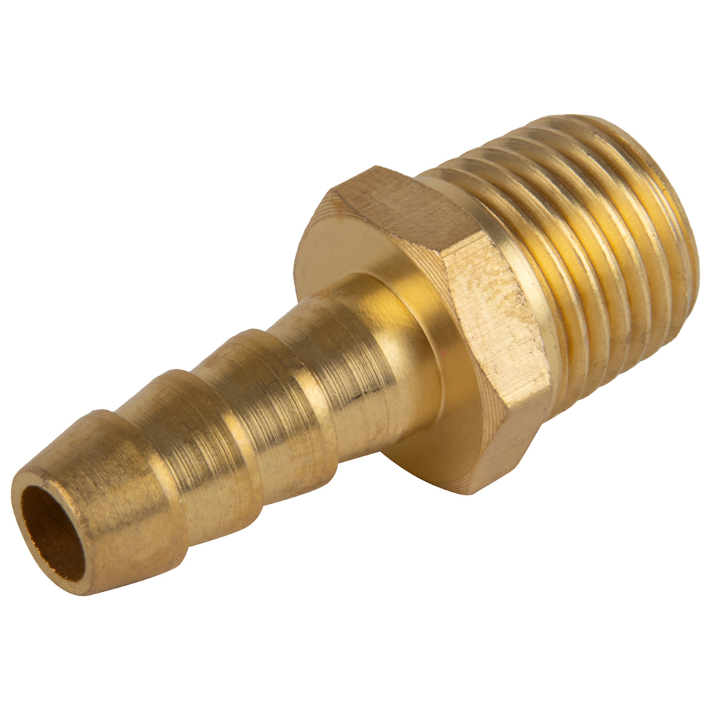 OPT-72008HHM Штуцер пневматический ёлочка, внешняя резьба 1/4", 8 мм