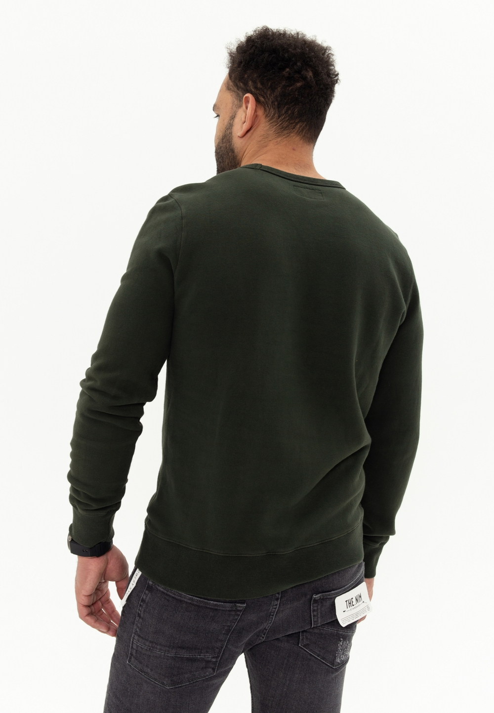 Свитшот Bowery NYC "Physical Education" White / Forest Green