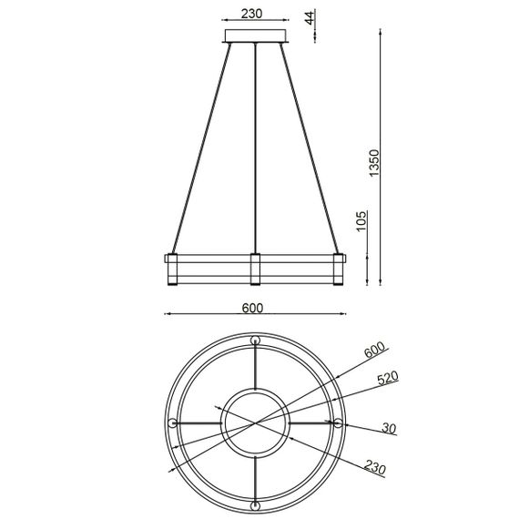 Подвесной светодиодный светильник Vele Luce Libertas VL7314P14