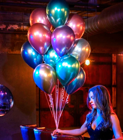 Воздушные шары ассорти 15 шт. (Хром)