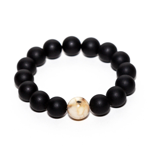 Браслет мужской из натурального янтаря, бусины 12 мм.