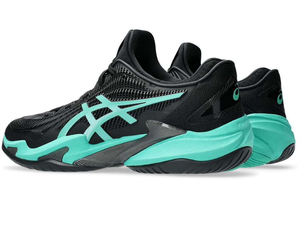 Мужские теннисные кроссовки Asics Court FF 3 - black/aurora green