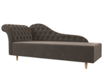 Кушетка Камерон левая, Коричневый, Велюр, 110094L