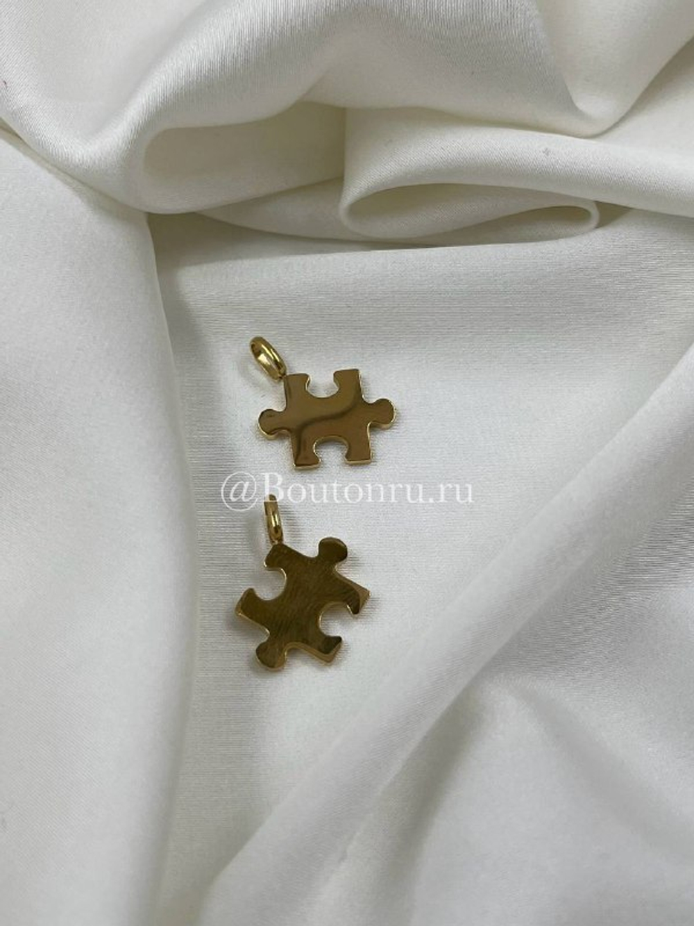Подвеска "Пазл" золотистая