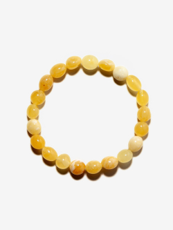 Браслет из цельного янтаря мятый шар 8-9 мм