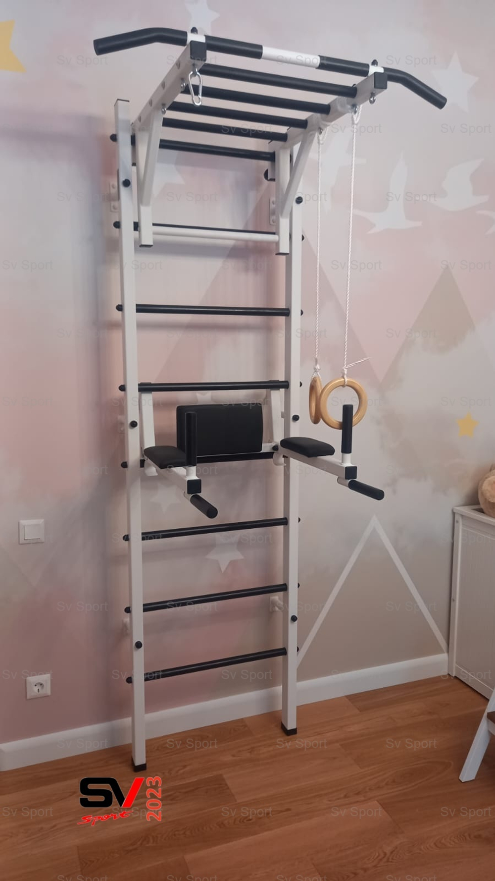 Монтаж шведской стенки Sv Sport в пеноблочные, газоблочные стены