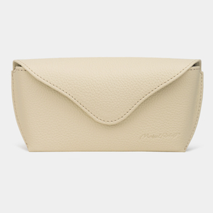 Футляр для очков Soleil Easy из натуральной кожи теленка, молочного цвета