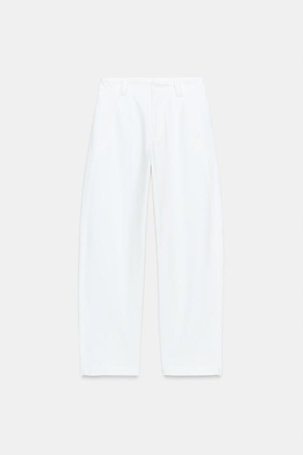 ZARA БРЮКИ BARREL, ЭКРЮ