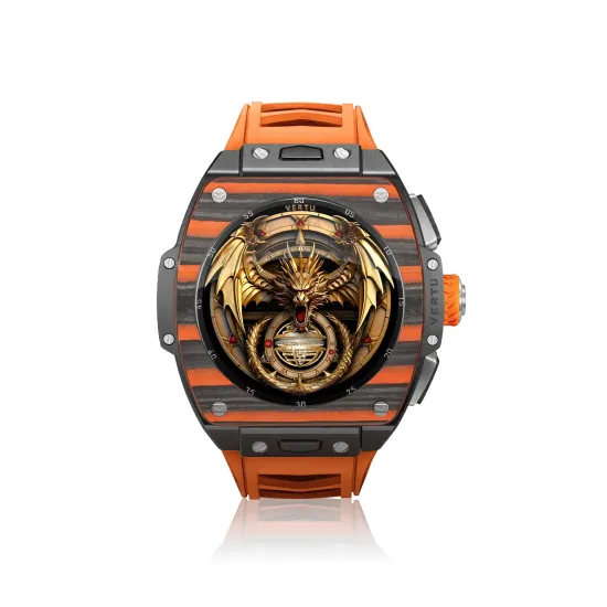 Умные часы Vertu Grand Watch — Чёрно-оранжевый карбон