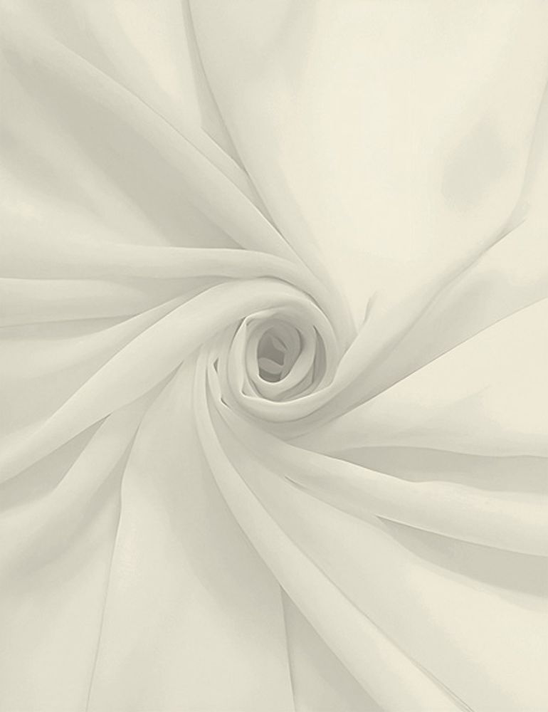 Ткань Шифон, 80 гр/м2, 150 см, молочный