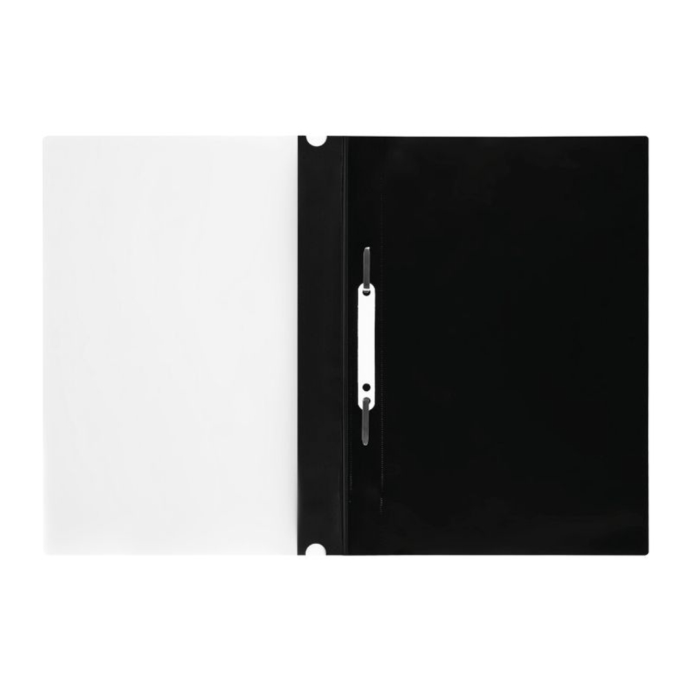 Папка-скоросшиватель СТАММ с перфорацией, А4, 160 мкм, черная