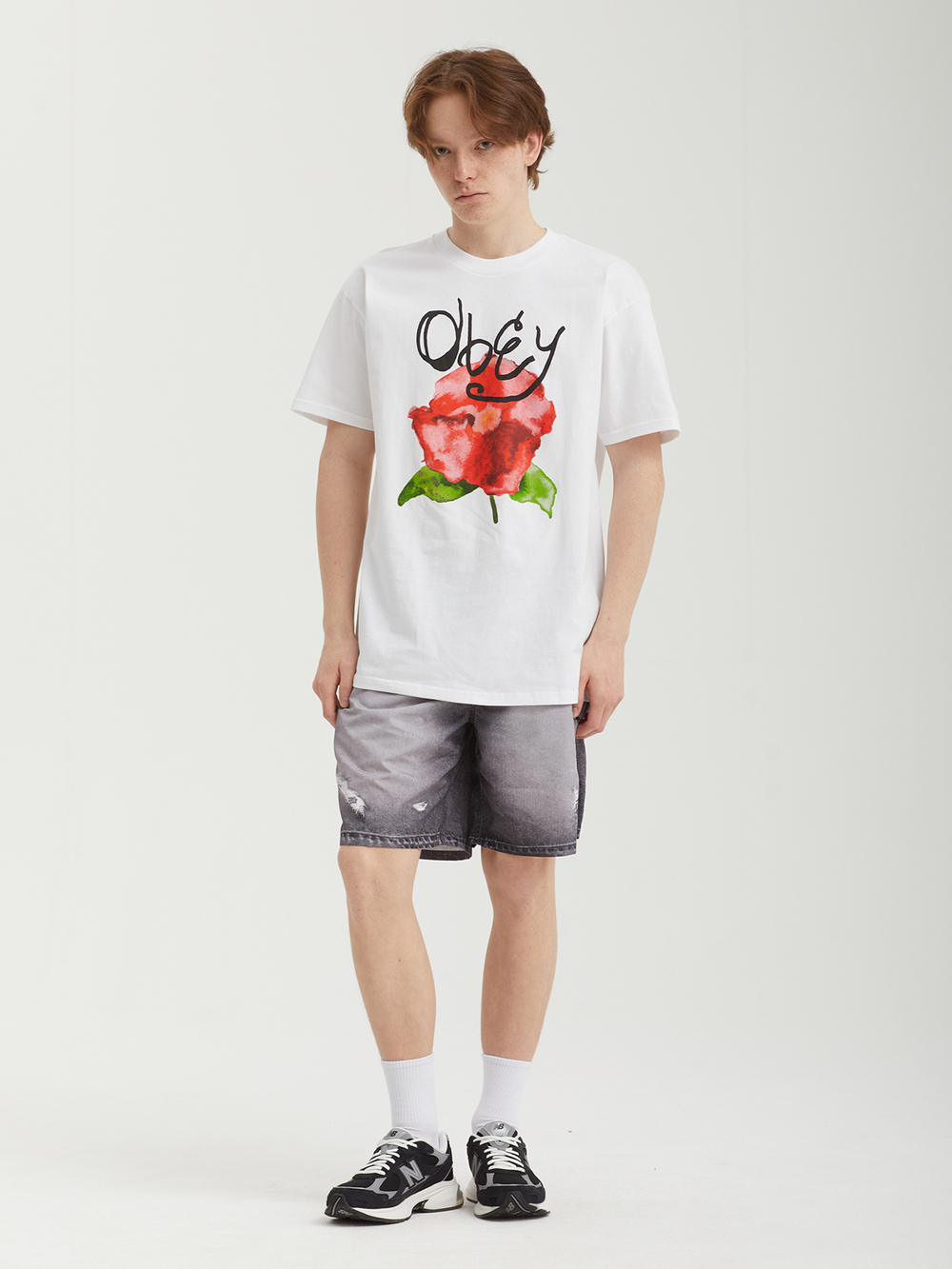 Мужская Футболка Obey Watercolor Poppy