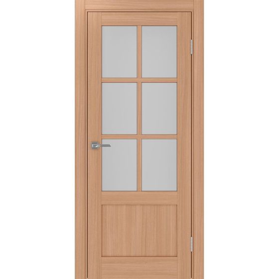 Купить Межкомнатная дверь экошпон Турин 541ПФ.2221 ясень тёмный остеклённая