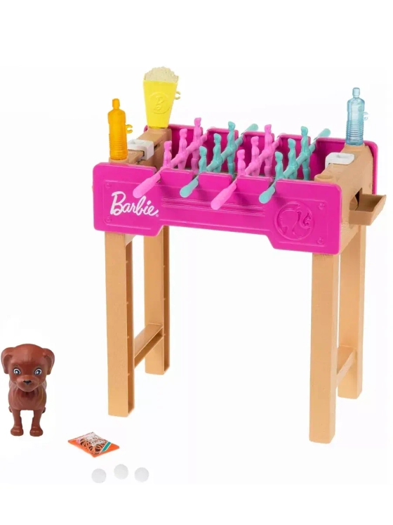 Набор для кукол Барби настольный футбол и питомец GRG77