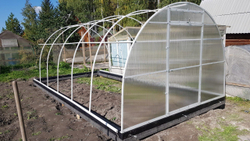 Каркас теплицы "Удачная" Оцинкованная Элитная 40*20мм шаг дуг 0.67м, Ширина 3м, высота 2,1м, длина 4м.