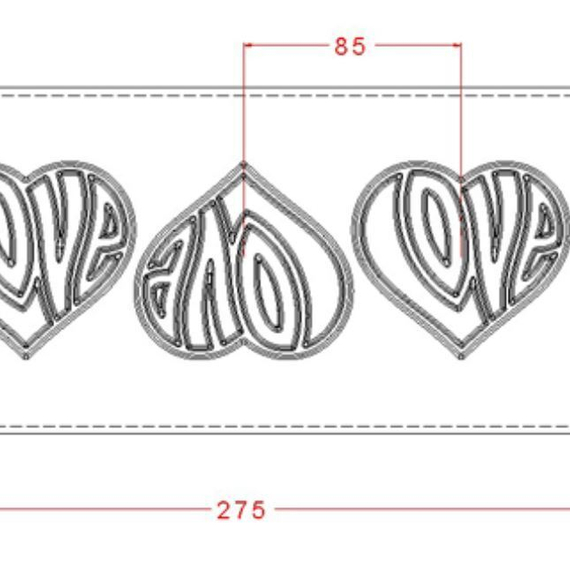 798-у | Форма для шоколадных плиток "Сердце" (275*135 мм)