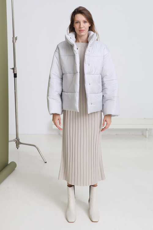 Капор вязаный, олива