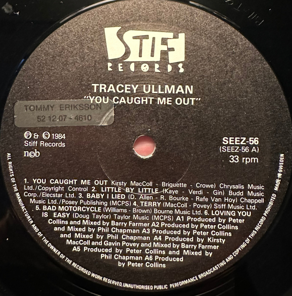 Tracey Ullman - You Caught Me Out (Скандинавия 1984г.)