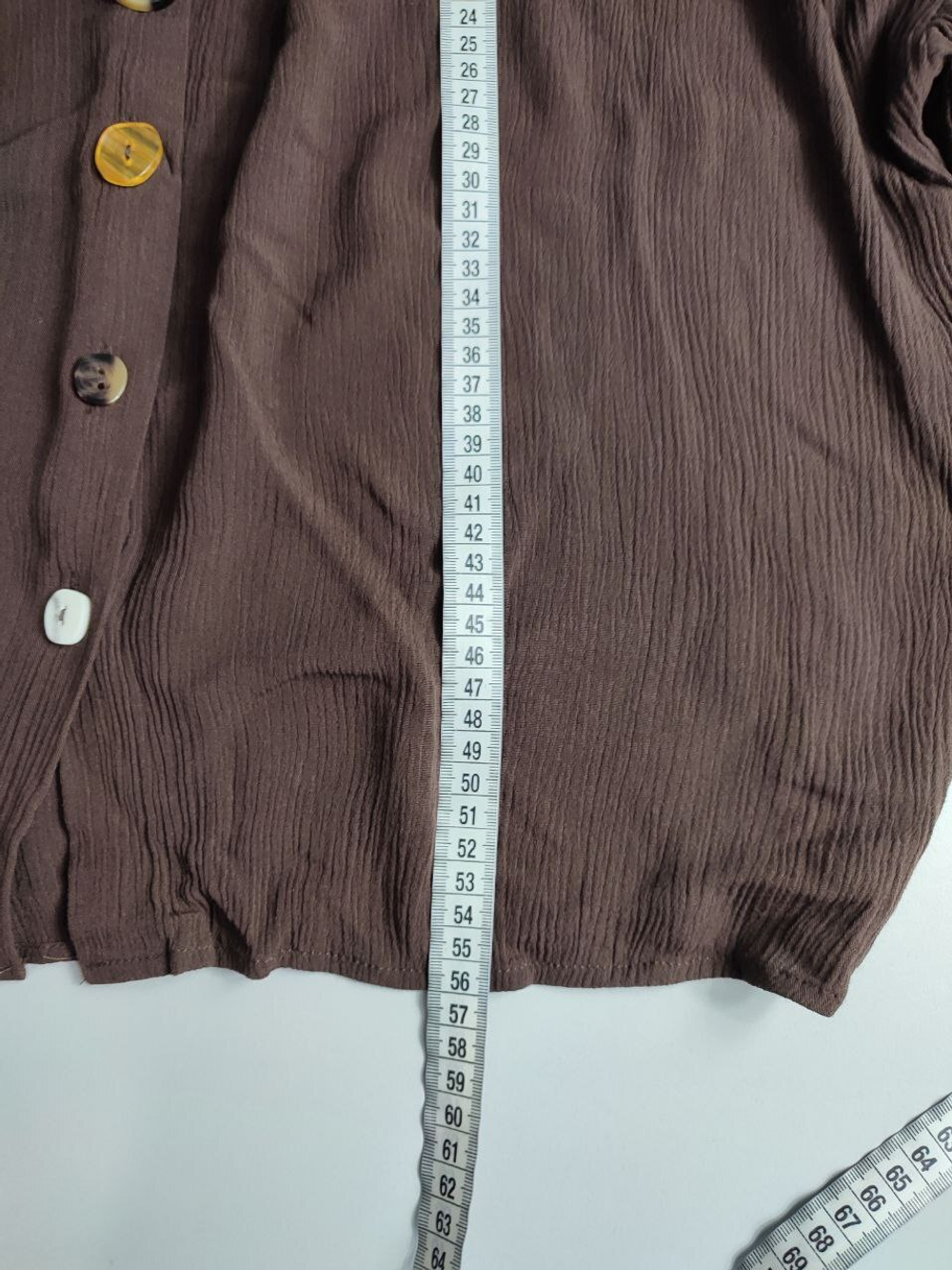 Блузка Stradivarius из вискозы в шоколадном оттенке 44 размер