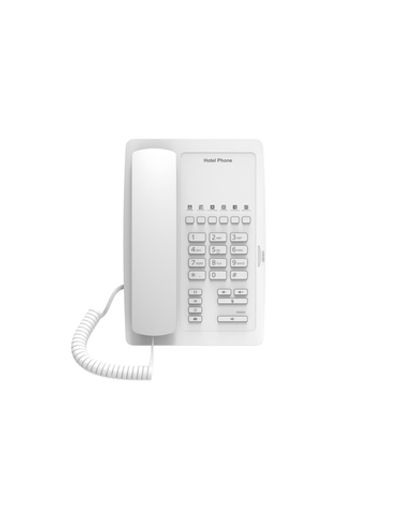 Fanvil H3 white Hotel phone, 1 USB Port for phone charging, 6 Soft keys programmable service hotline, PoE, HD Voice, PSU