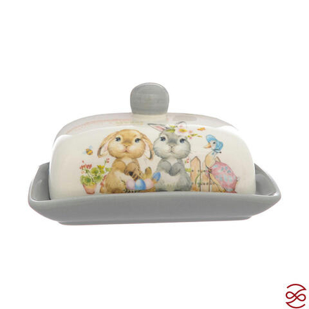 Маслёнка с крышкой Royal Classics Spring Bunnies 17*12,5*8,3 см