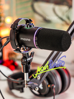 Комплект Maono PD200XS микрофон для компьютера и пантограф, черный