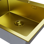 Мойка настол.монтаж 60х50 (3,0) вып 3 1/2  MIXLINE ПРО с ФАСКОЙ 22см с сифоном (золото)