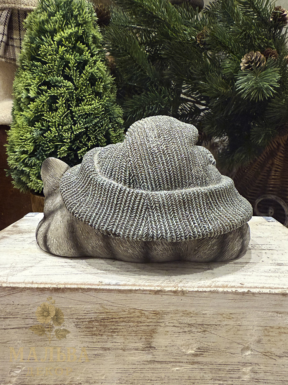 Декор "Котёнок в шапке" 18x12,5x9,5 см