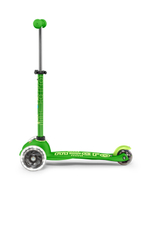 Самокат Mini Micro Deluxe Зеленый LED со стикерами Монстрики 15 шт