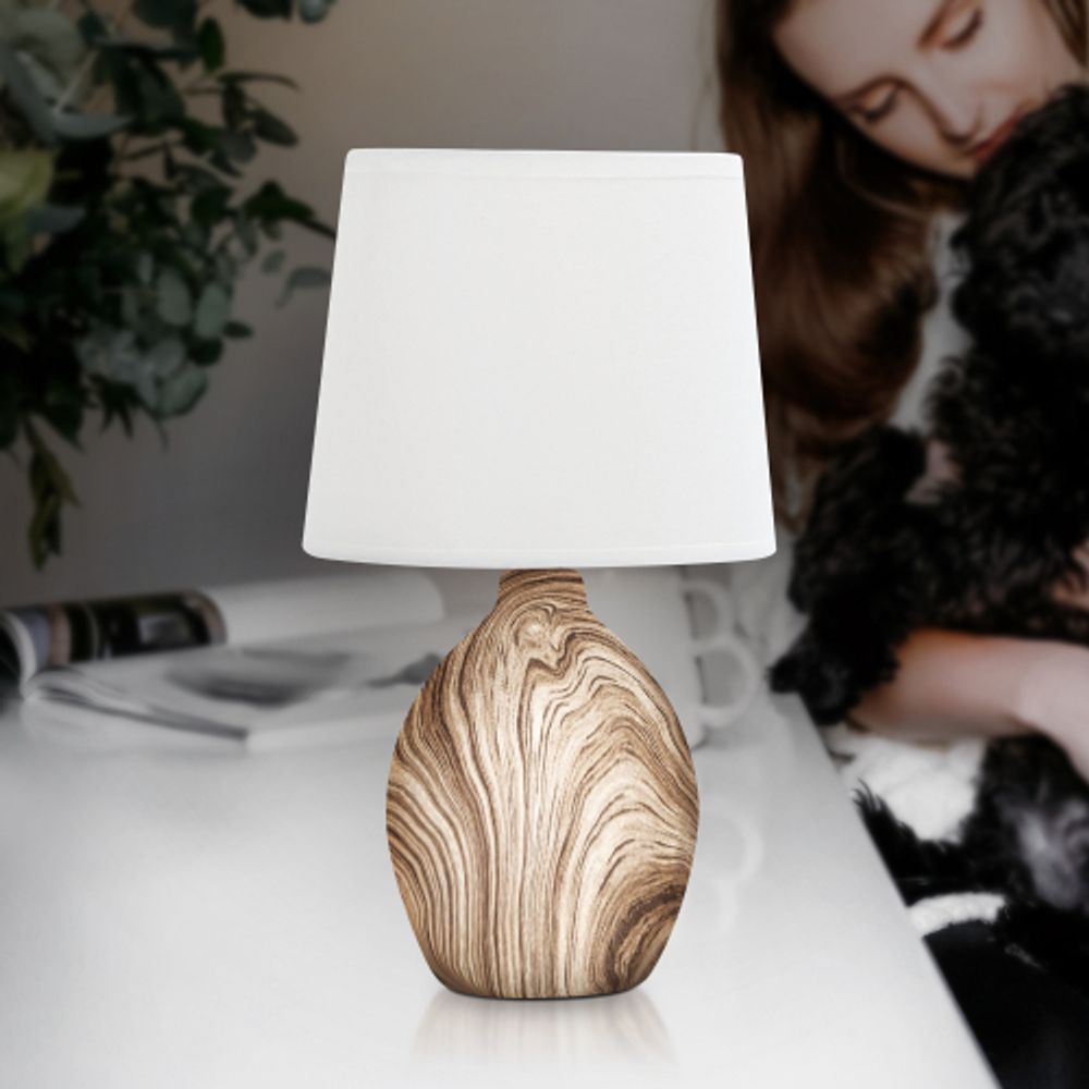 Настольная лампа Rivoli Chimera 7072-503 1 * Е14 40 Вт керамика светлое дерево | Rivoli