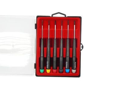 Набор отверток ювелирных 6пр. (SL: 2.0, 2.4, 3.0.PH 00.0,1), в пластиковом держателе RockForce##Rock FORCE RF-2066